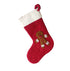 Gingerbread Boy Red Christmas Stocking Hand Felted Wool Arcadia Home - ARCADIA HOME